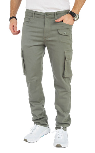 Stylische Cargo-Freizeithose Slim fit mit Gürtelschlaufen-24