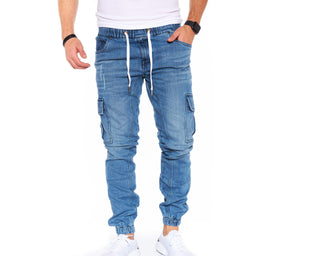 STYLEKO Cargo Jeans Hose Elastischer Hosenband-16
