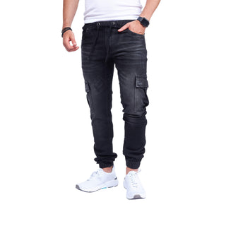 STYLEKO Cargo Jeans Hose Elastischer Hosenband-24