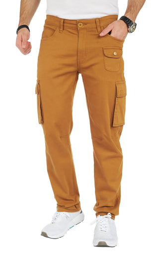 Stylische Cargo-Freizeithose Slim fit mit Gürtelschlaufen-40