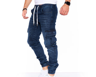 STYLEKO Cargo Jeans Hose Elastischer Hosenband-0